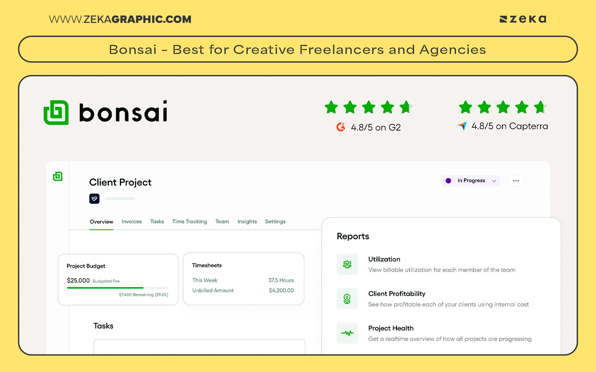 Bonsai – Best for Creative Freelancers and Agencies