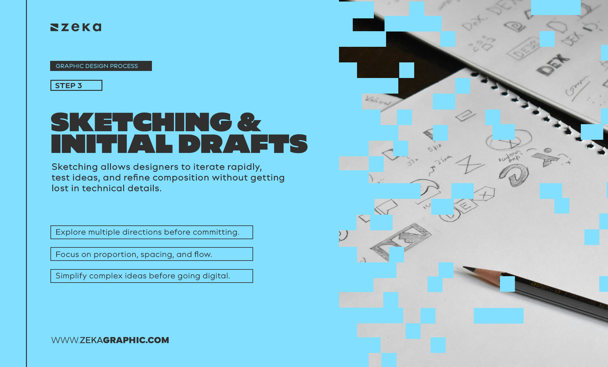 Graphic Design Process Sketching & Initial Drafts