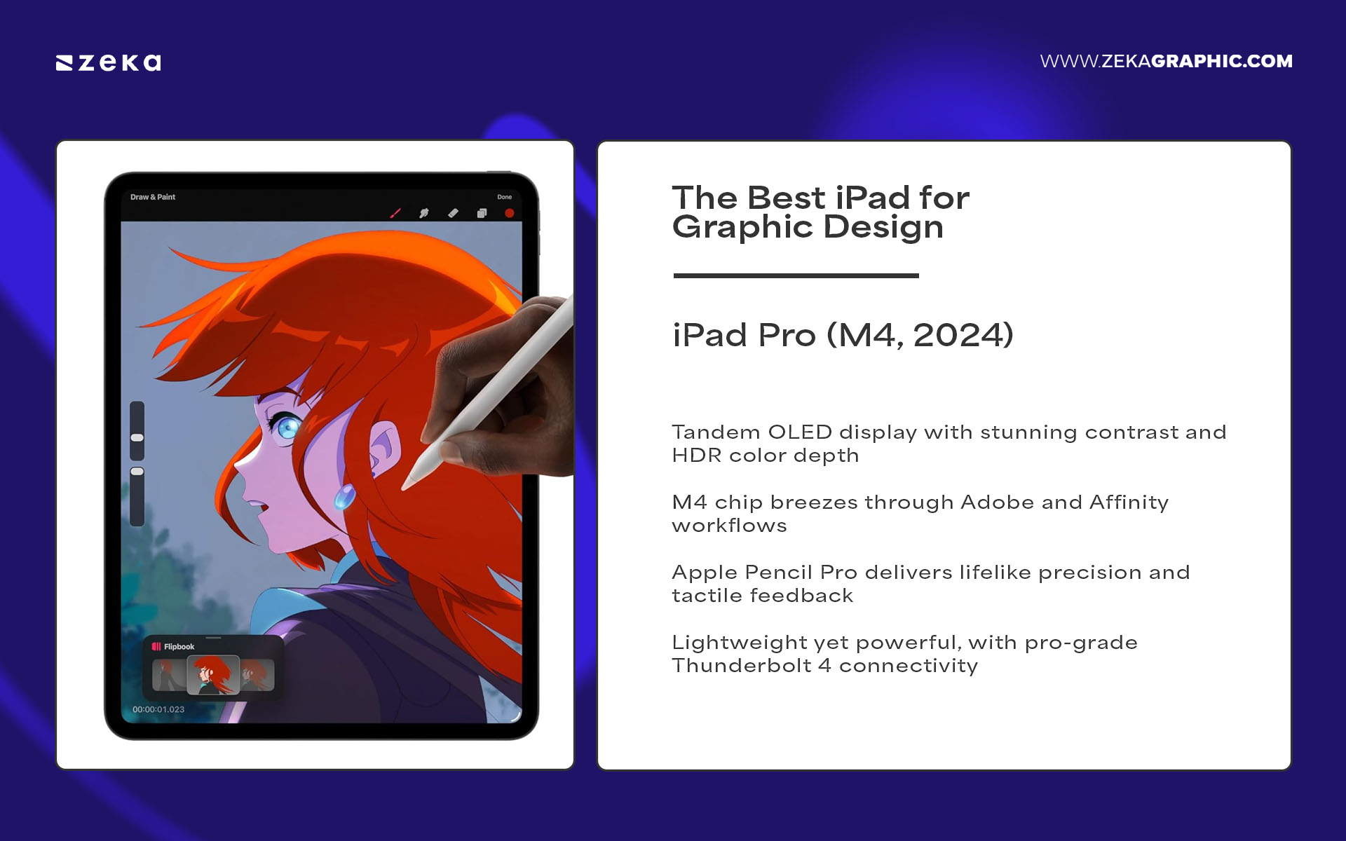 iPad Pro (M4, 2024) – The Best iPad for Graphic Design