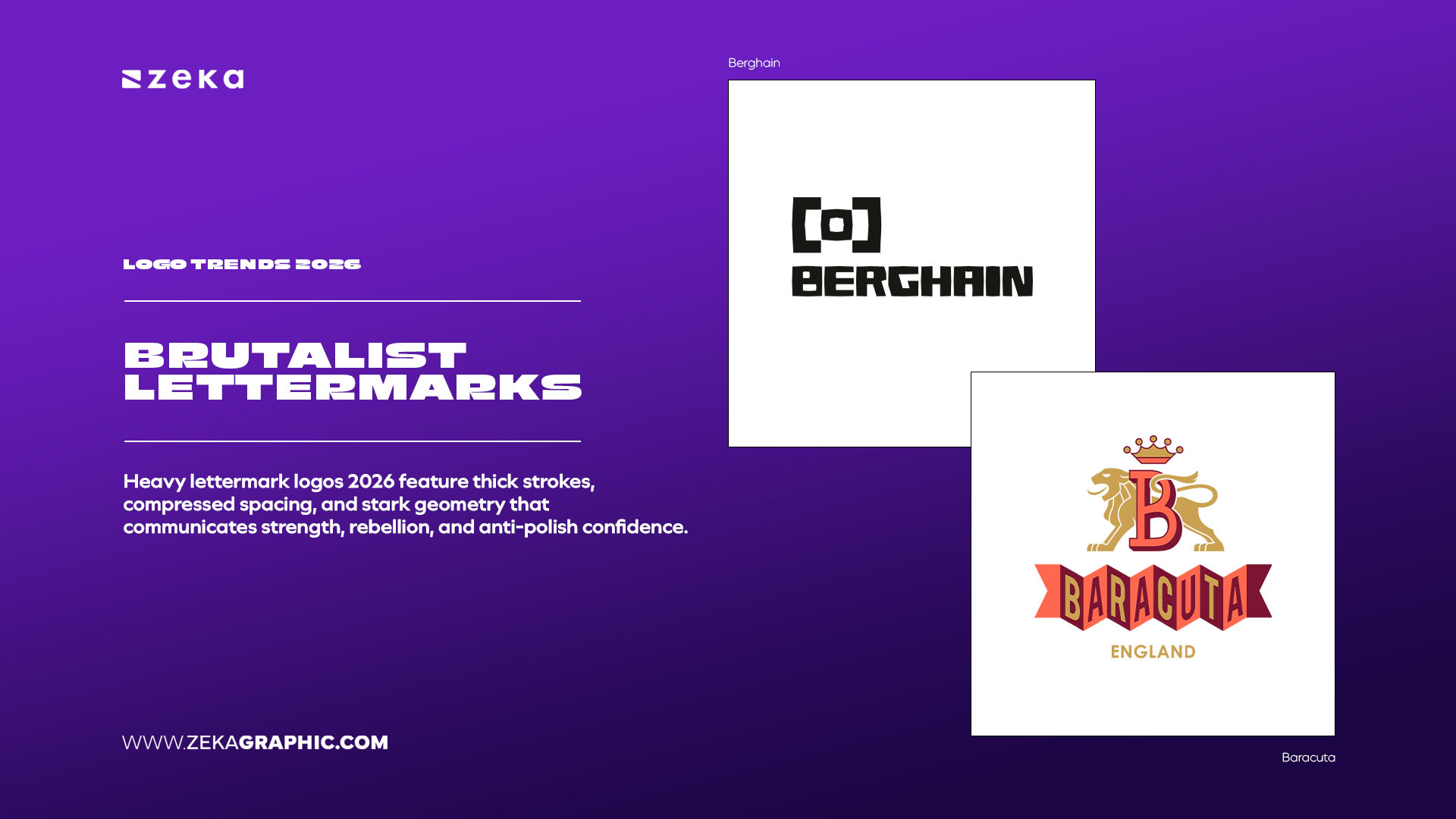 Logo Trends 2026 Brutalist Lettermarks