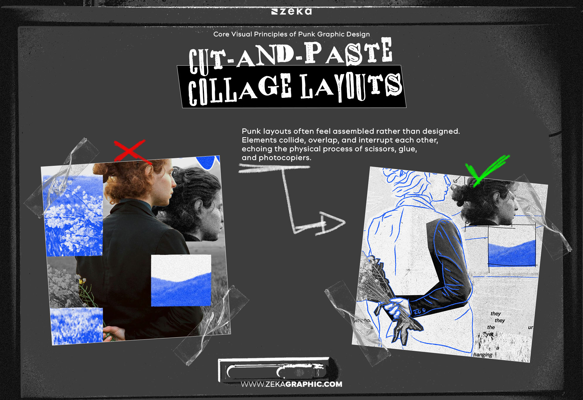 Core Visual Principles of Punk Graphic Design Cut-and-Paste Collage Layouts