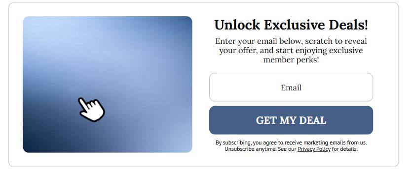 Popup example from Claspo’s template library