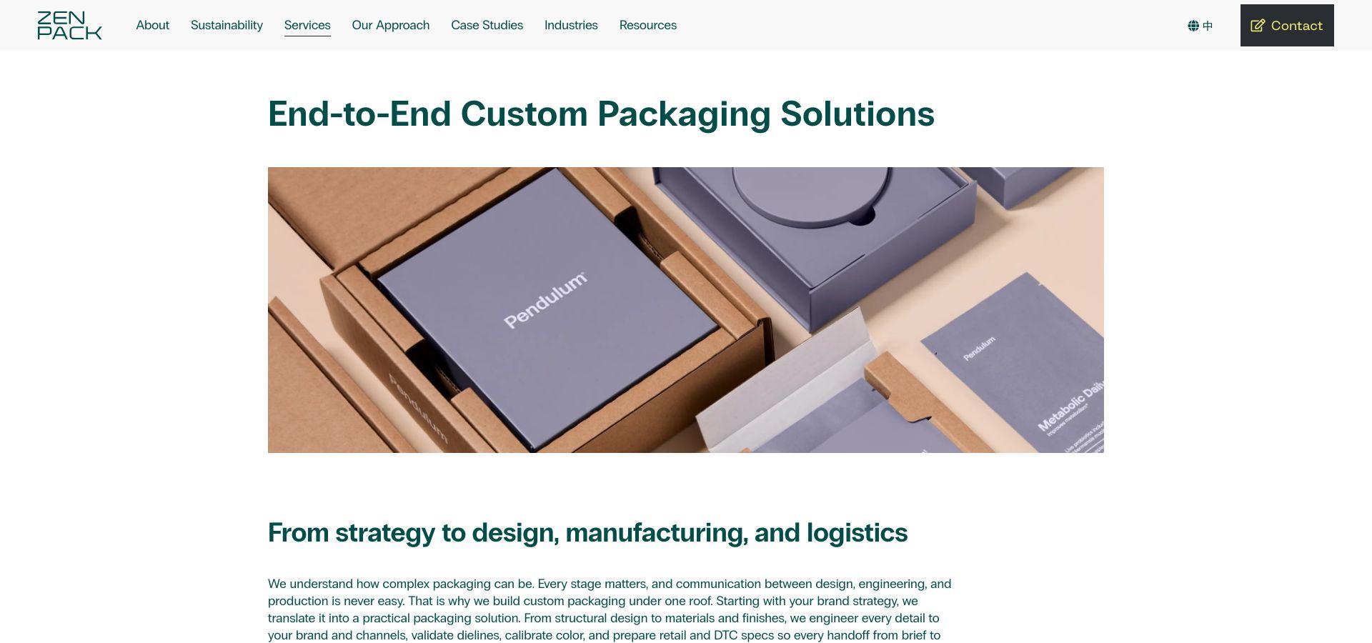 Zenpack full-service award-winning sustainability