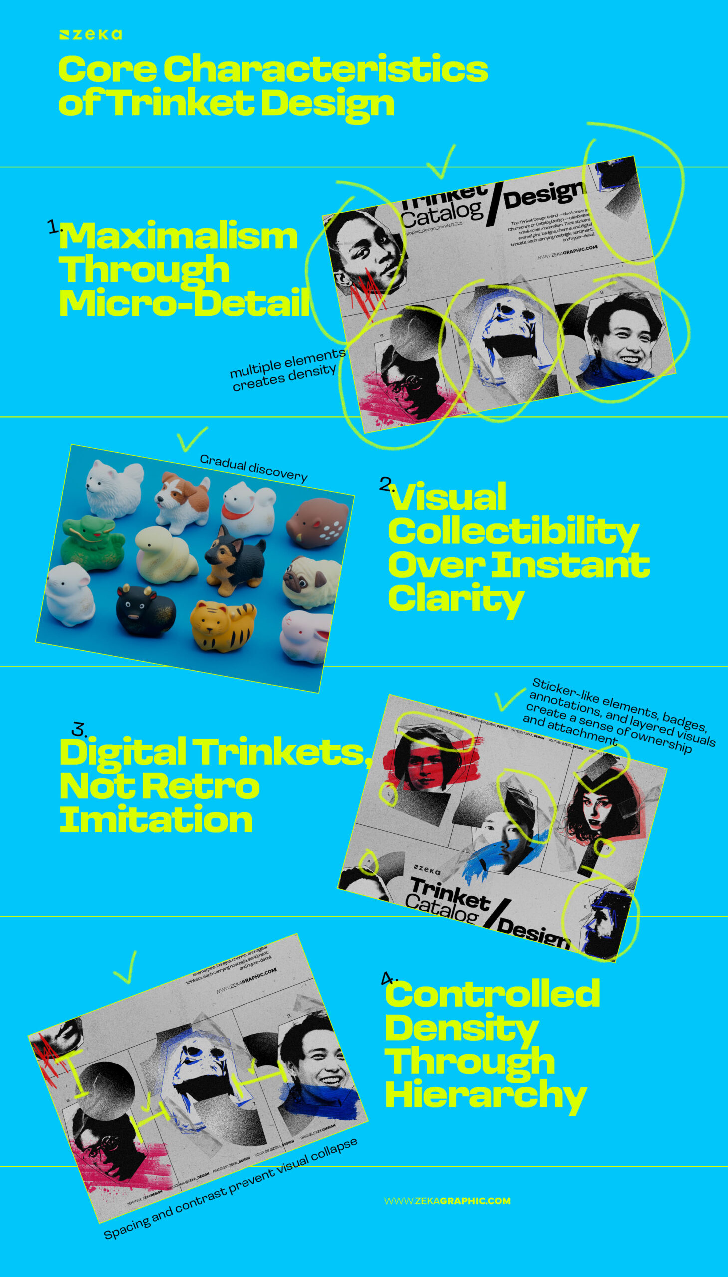 Core Characteristics of Trinket & Charmcore Design Infographic