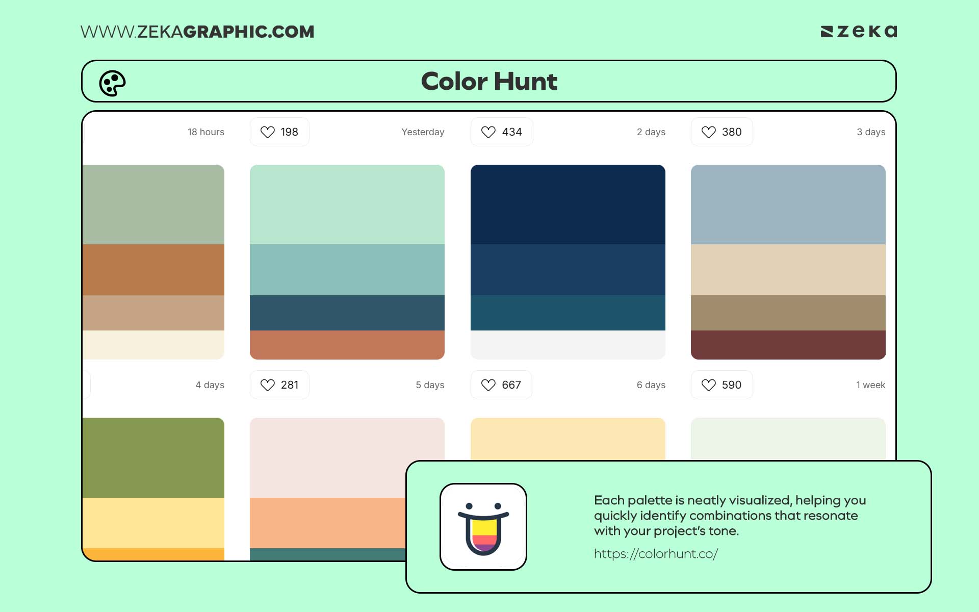Free Color Palettes and Tools Color Hunt