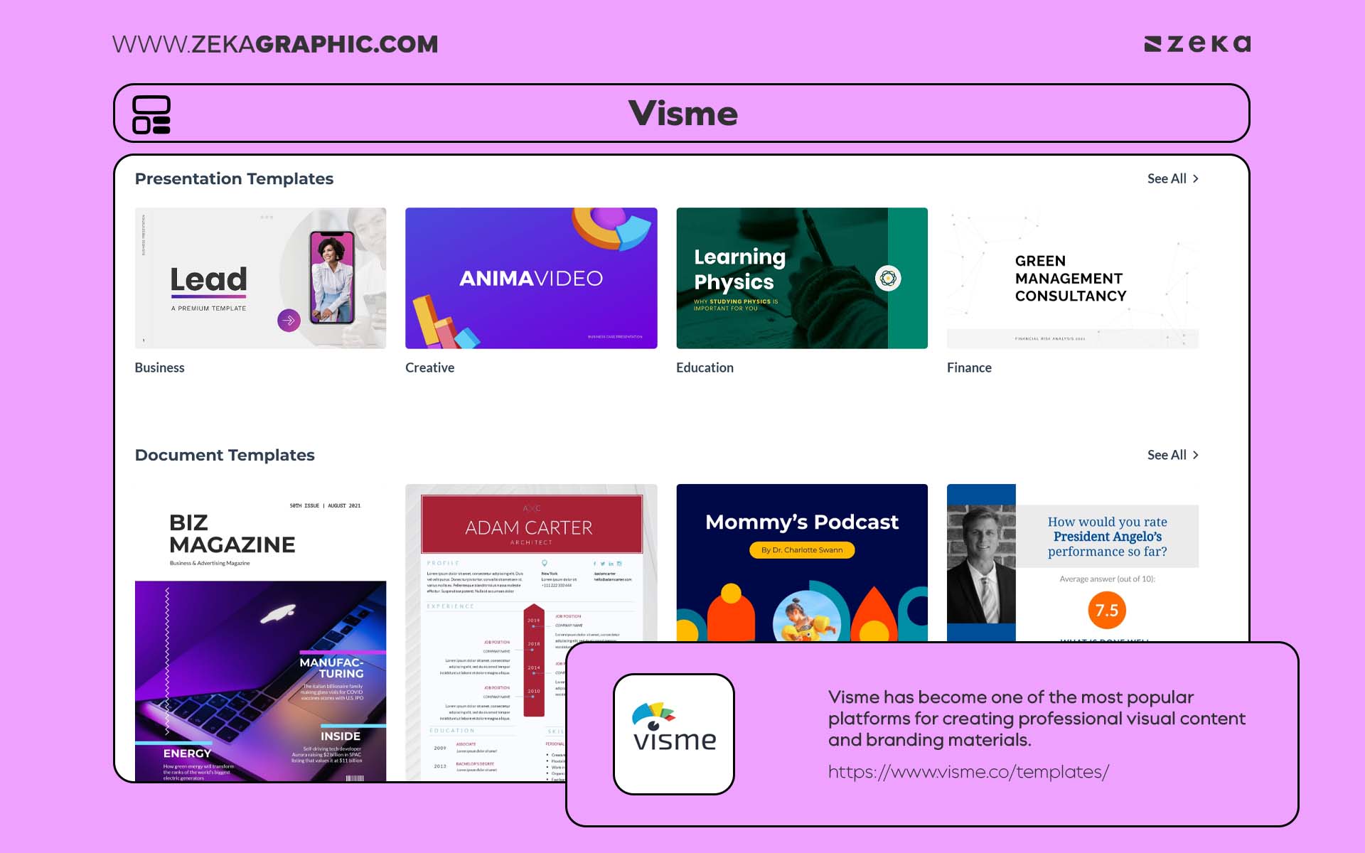 Free Templates for Branding and Social Media visme