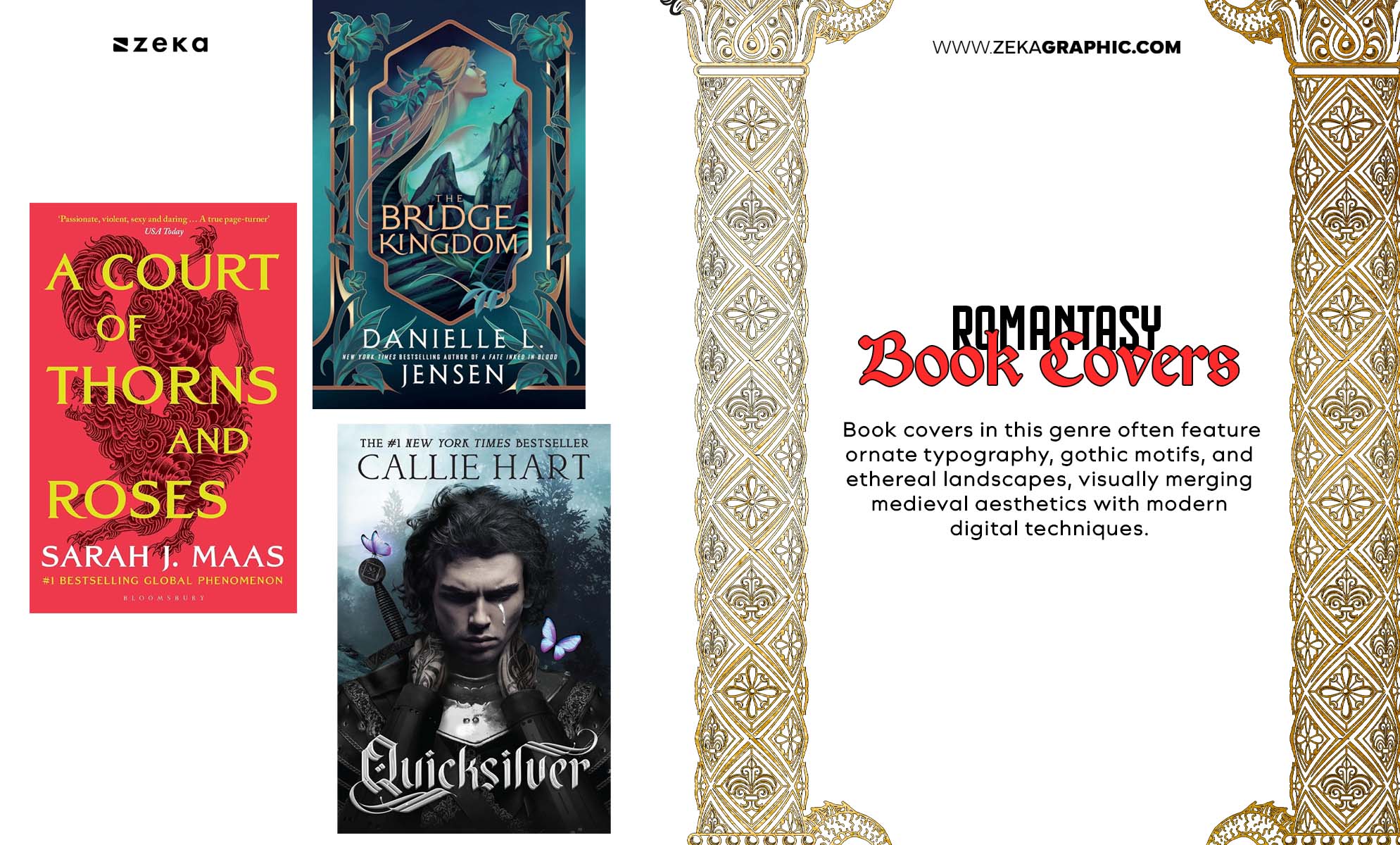 Key Figures and Examples Romantasy _ Book Covers