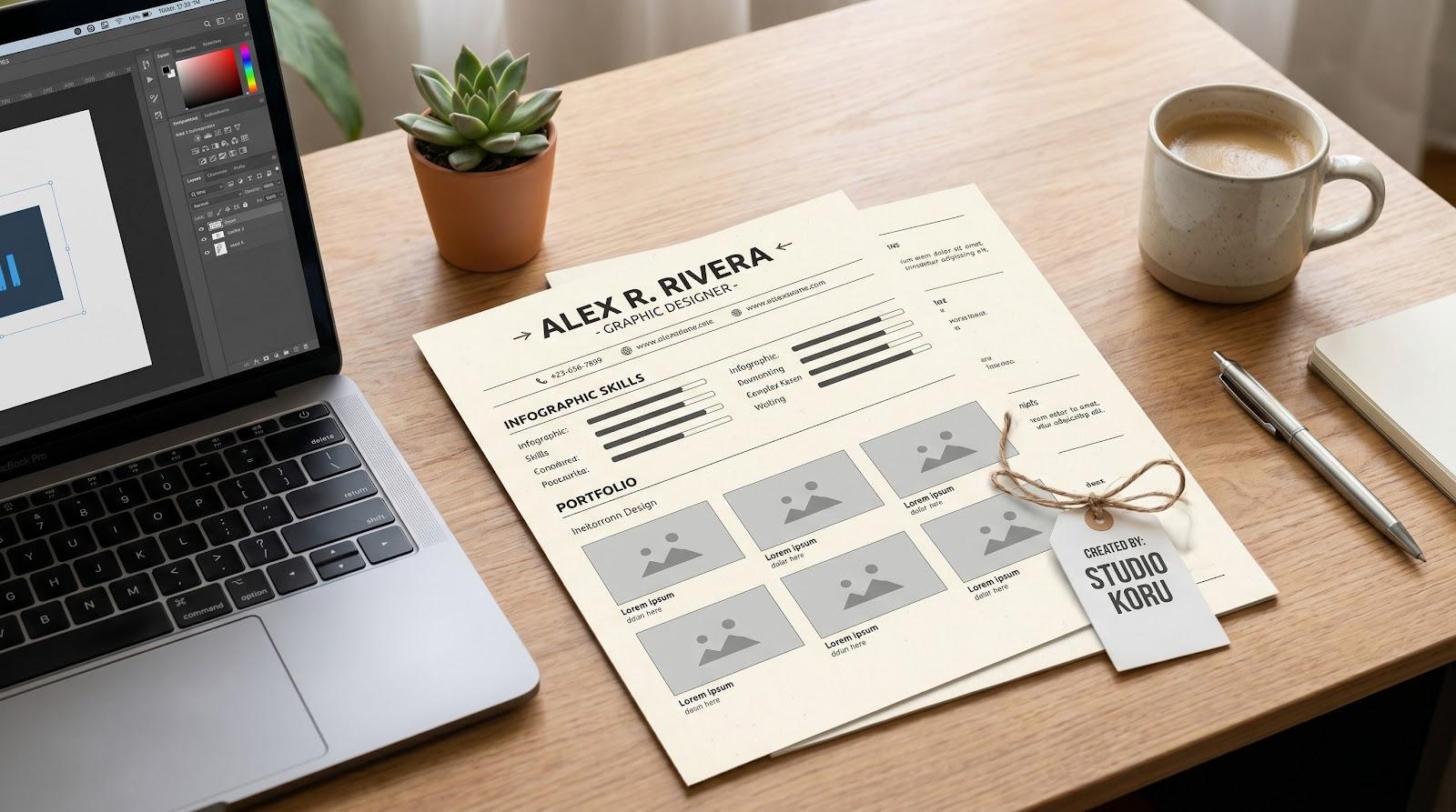 Etsy graphic design resume templates marketplace screenshot