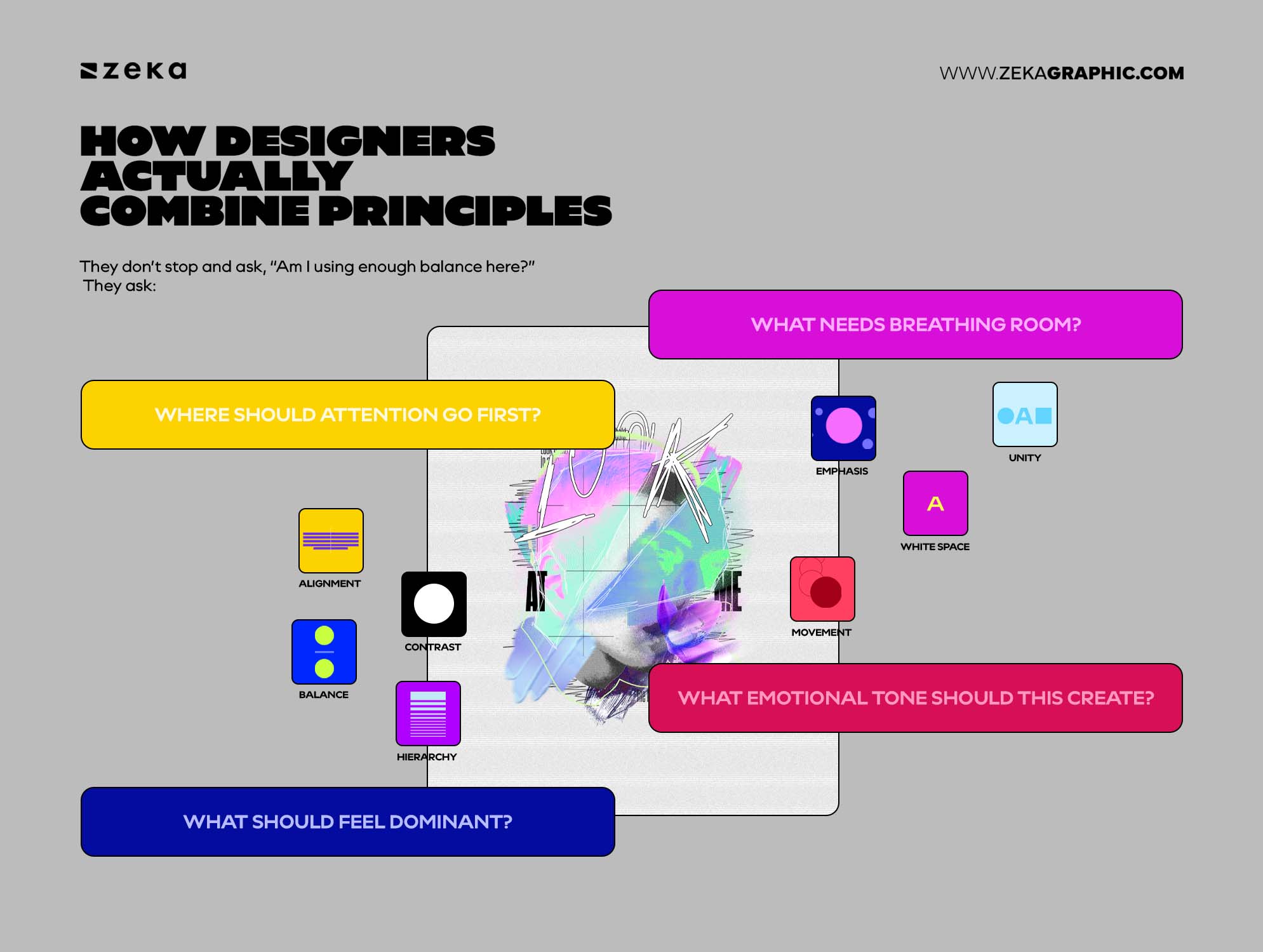 How actually designers use graphic design principles