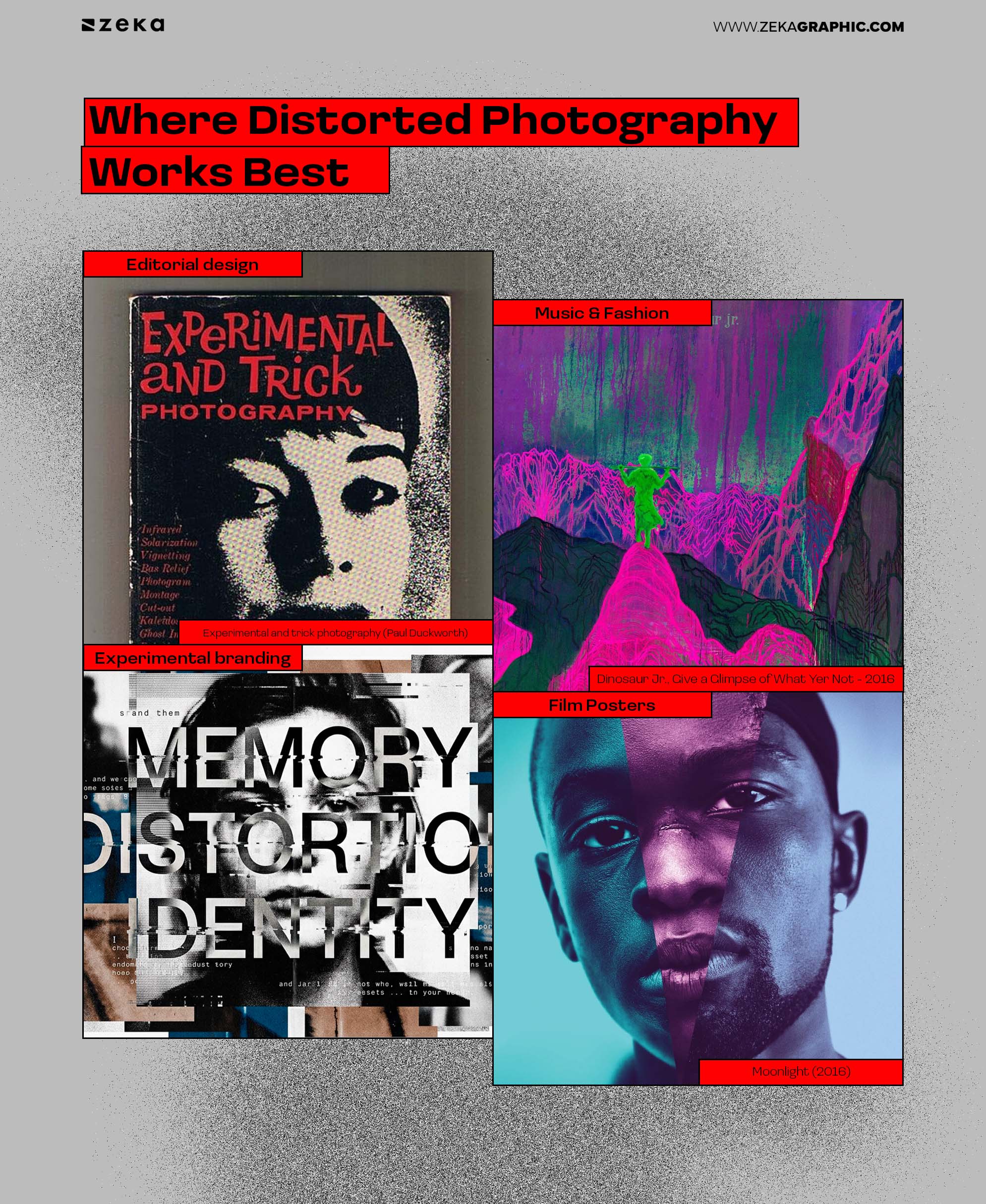 Where Distorted Photography Works Best in Graphic Design