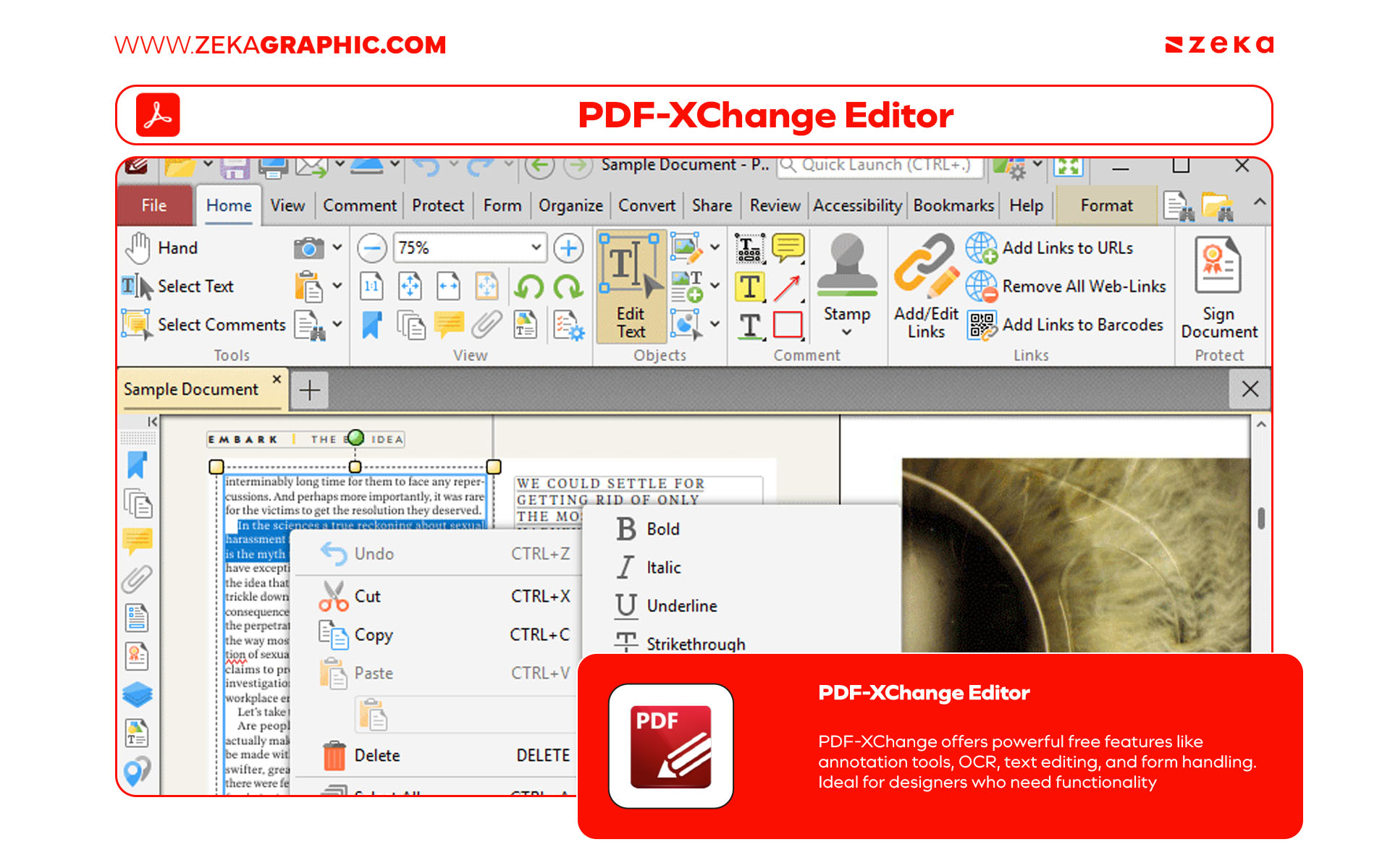 best Adobe Acrobat Alternatives PDF-XChange Editor