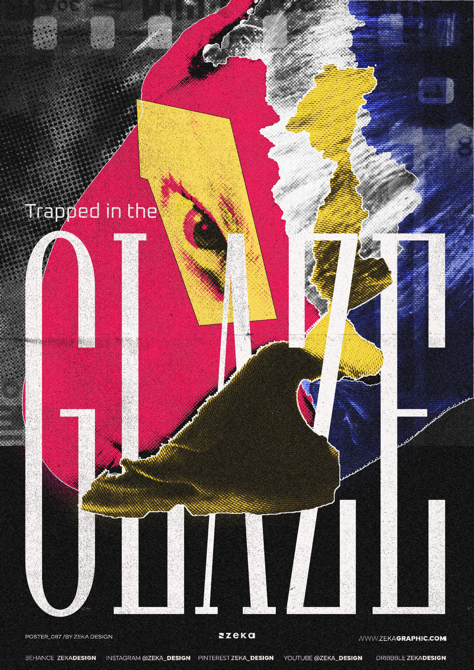 Experimental Fashion Collage Poster Design