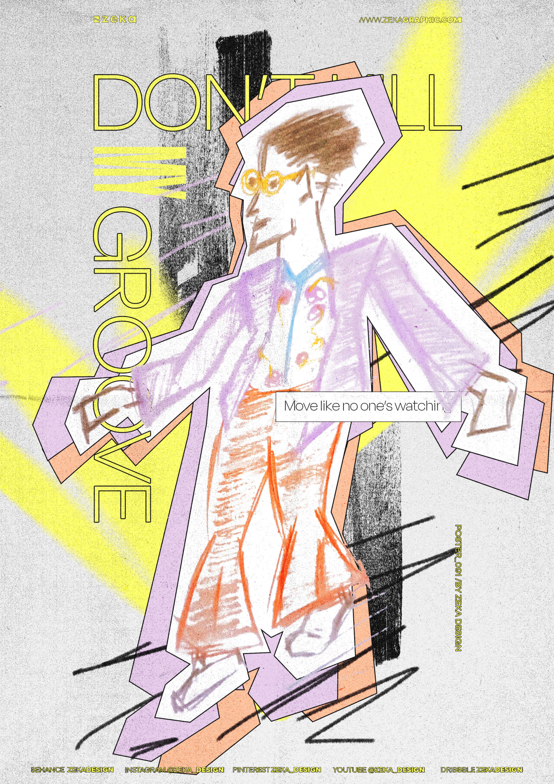 Hasnd-Drawn Naive poster design by zeka design