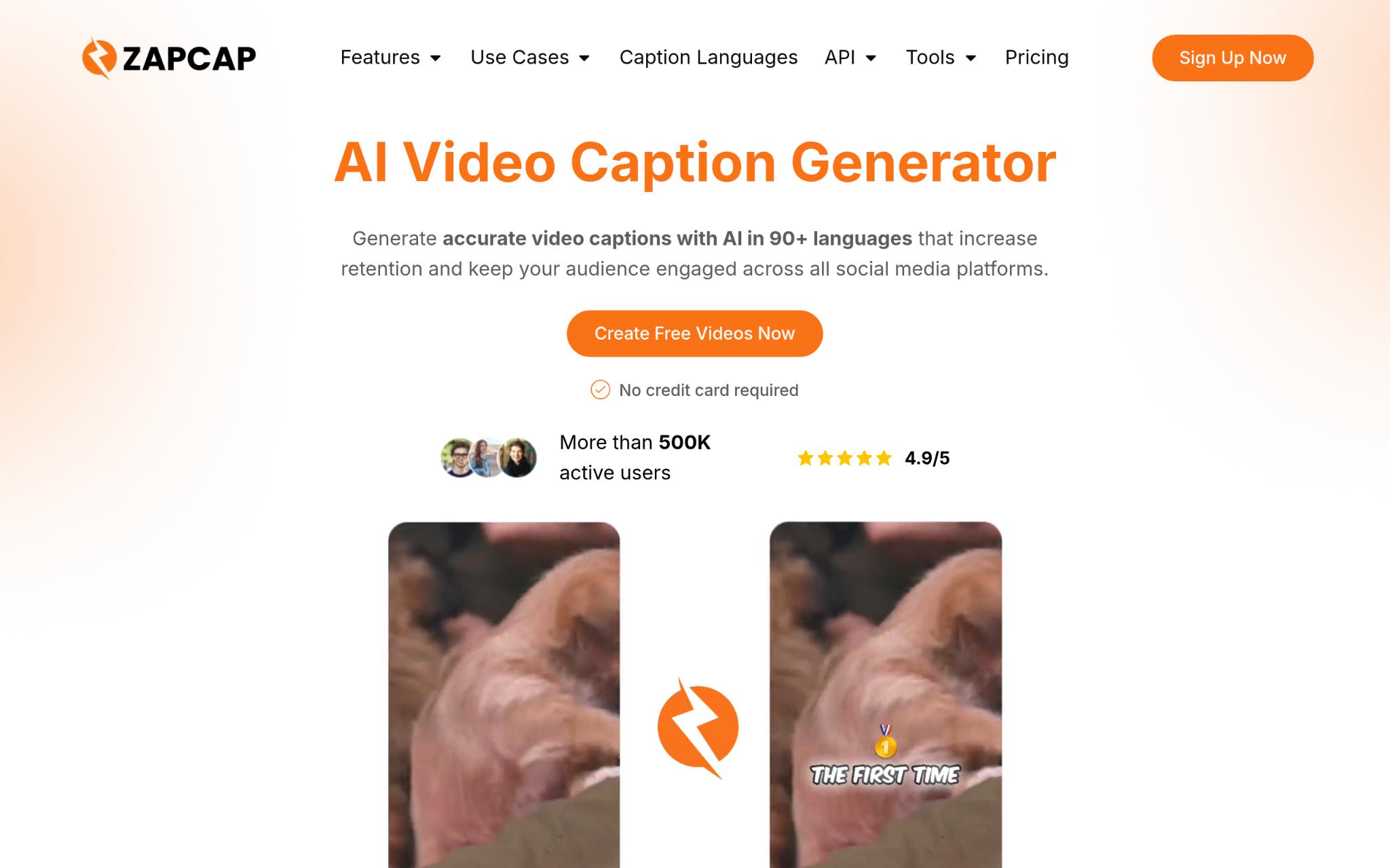 ZapCap - Best for Fast, Accurate Captions Across 90+ Languages