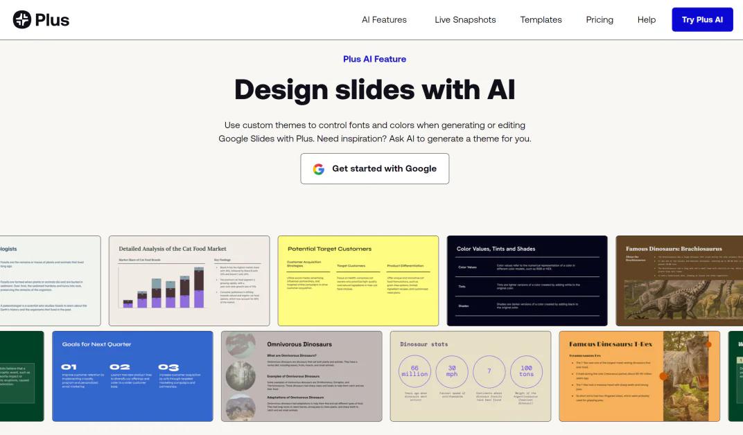 Plus AI Best for PowerPoint and Google Slides workflows