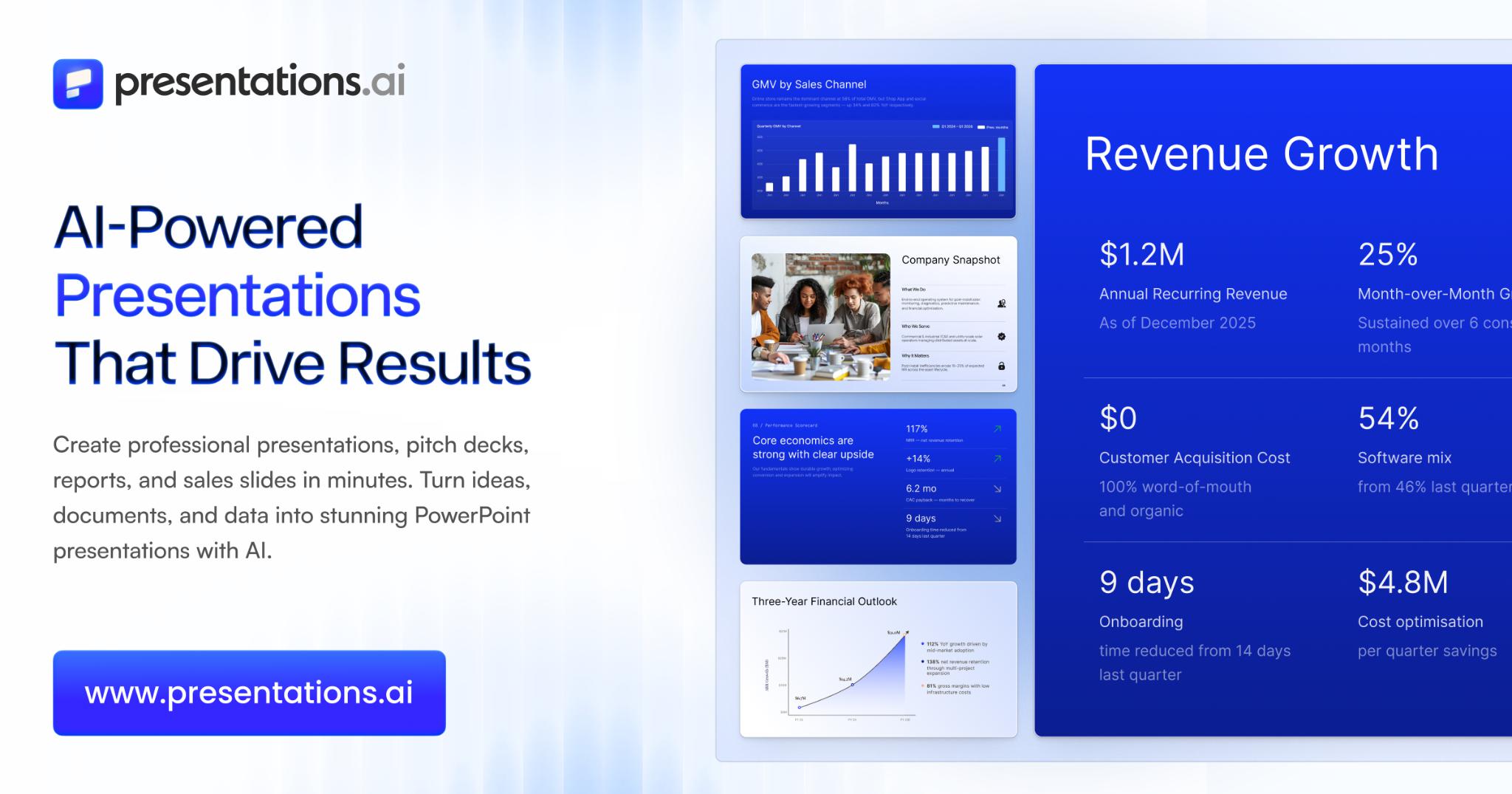 PresentationsAI Best for structured business presentations and editable decks