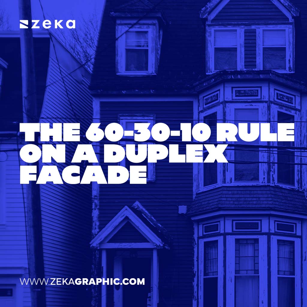 The 60-30-10 Rule on a Duplex Facade 2